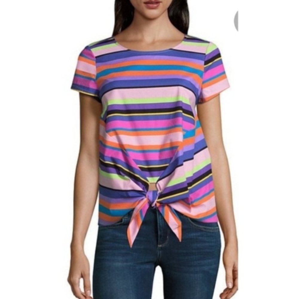 💙2 for 20💙 project Runway / JCP Multi-Color Striped Top 🎀